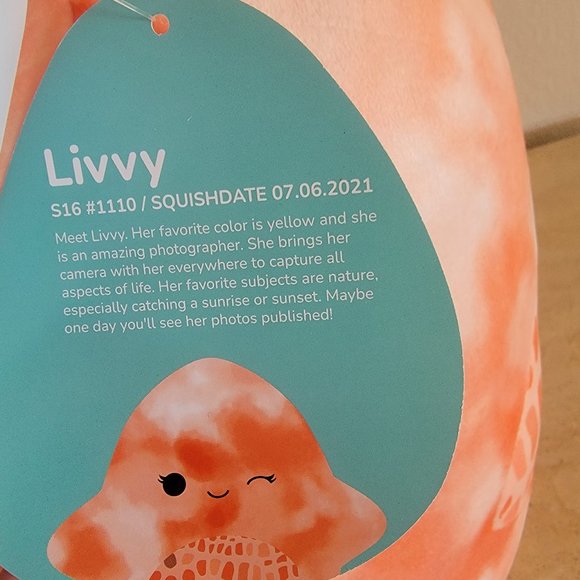 Squishmallows Kellytoy Plush Livvy the Coral Starfish 16" NWT - Picture 4 of 4